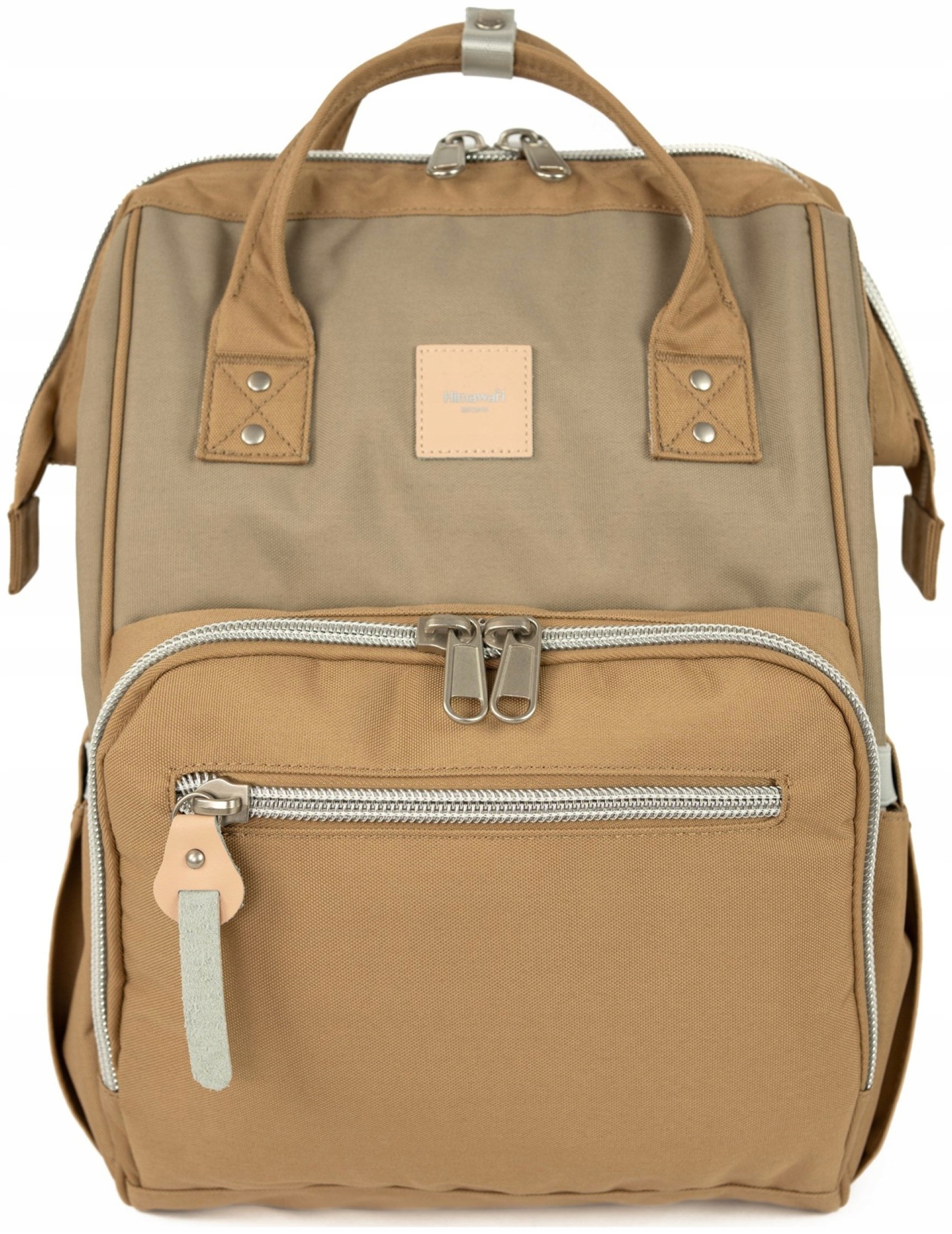 Batoh Himawari Double Keeper M organizér, rám, světle hnědý