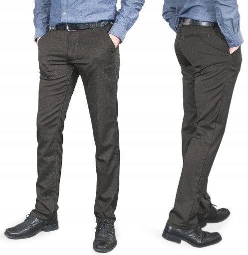 

Eleganckie Wizytowe Spodnie Męskie 210/1 86 cm/32
