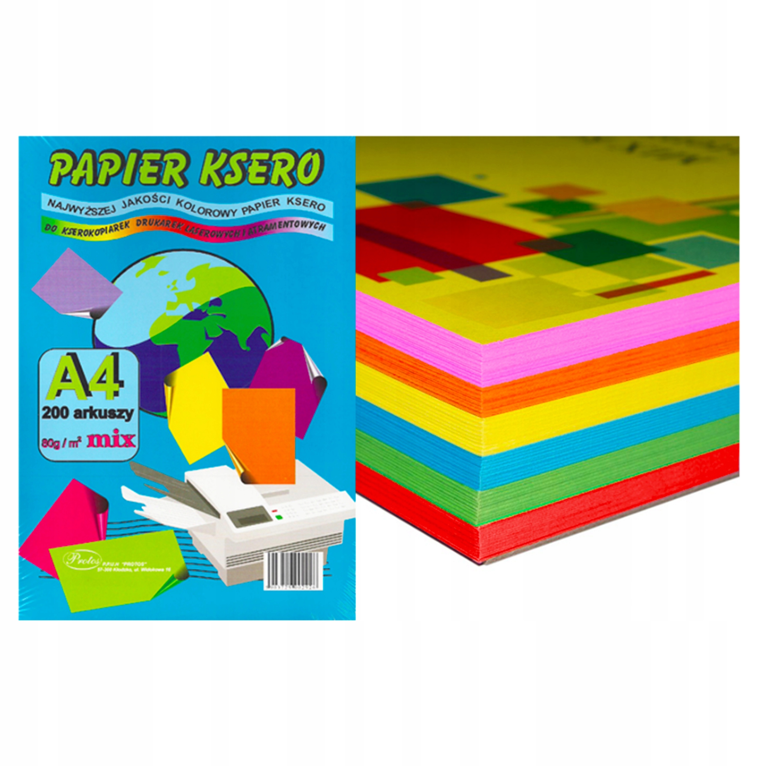 

Papier Kolorowy MIX Ksero Origami A4 80g 200szt
