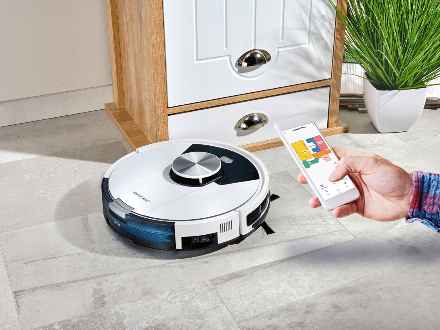 Robot sprzątający SilverCrest SSR AL1 biały • Cena, Opinie - Allegro