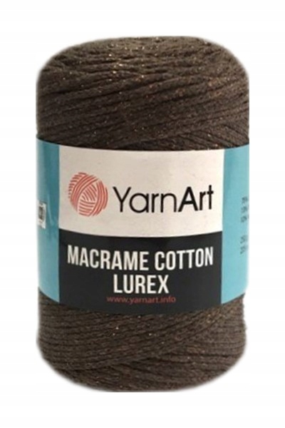 Macrame Cotton Lurex sznurek makrama 736 brąz
