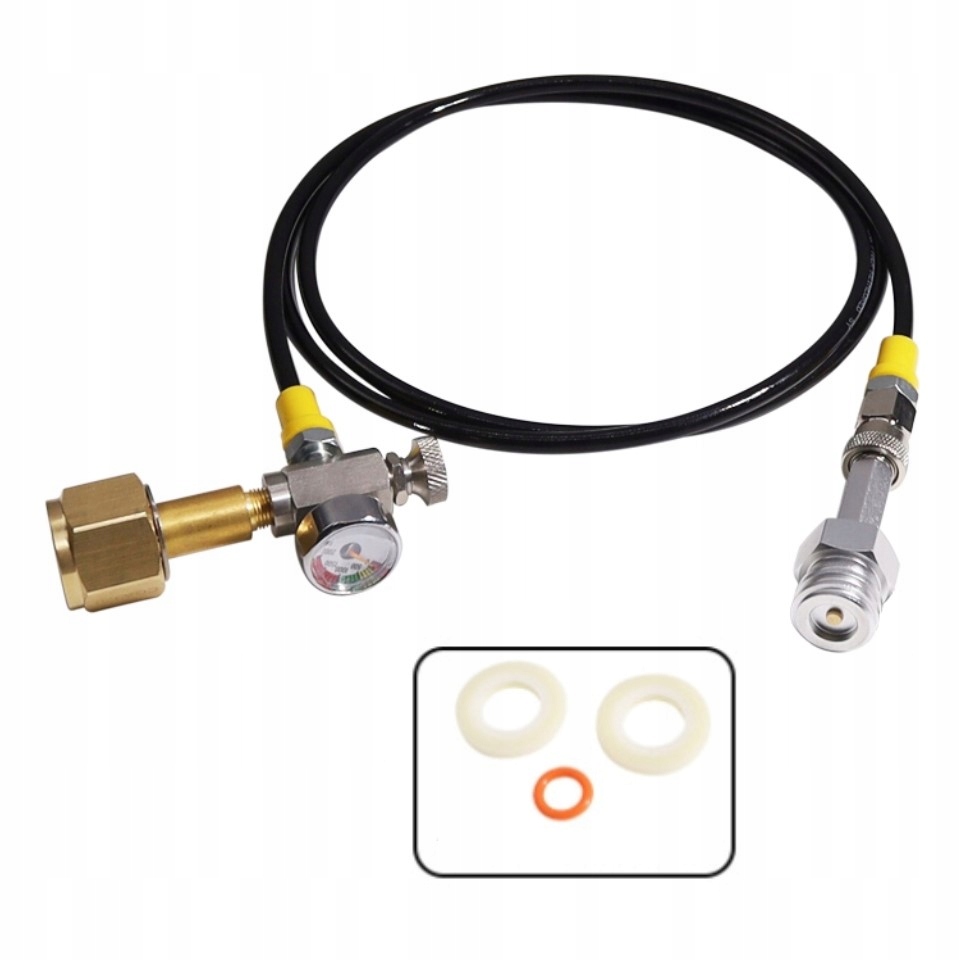 Wąż Przewód Adapter Przetoczka do SodaStream 2,5m Z manometrem