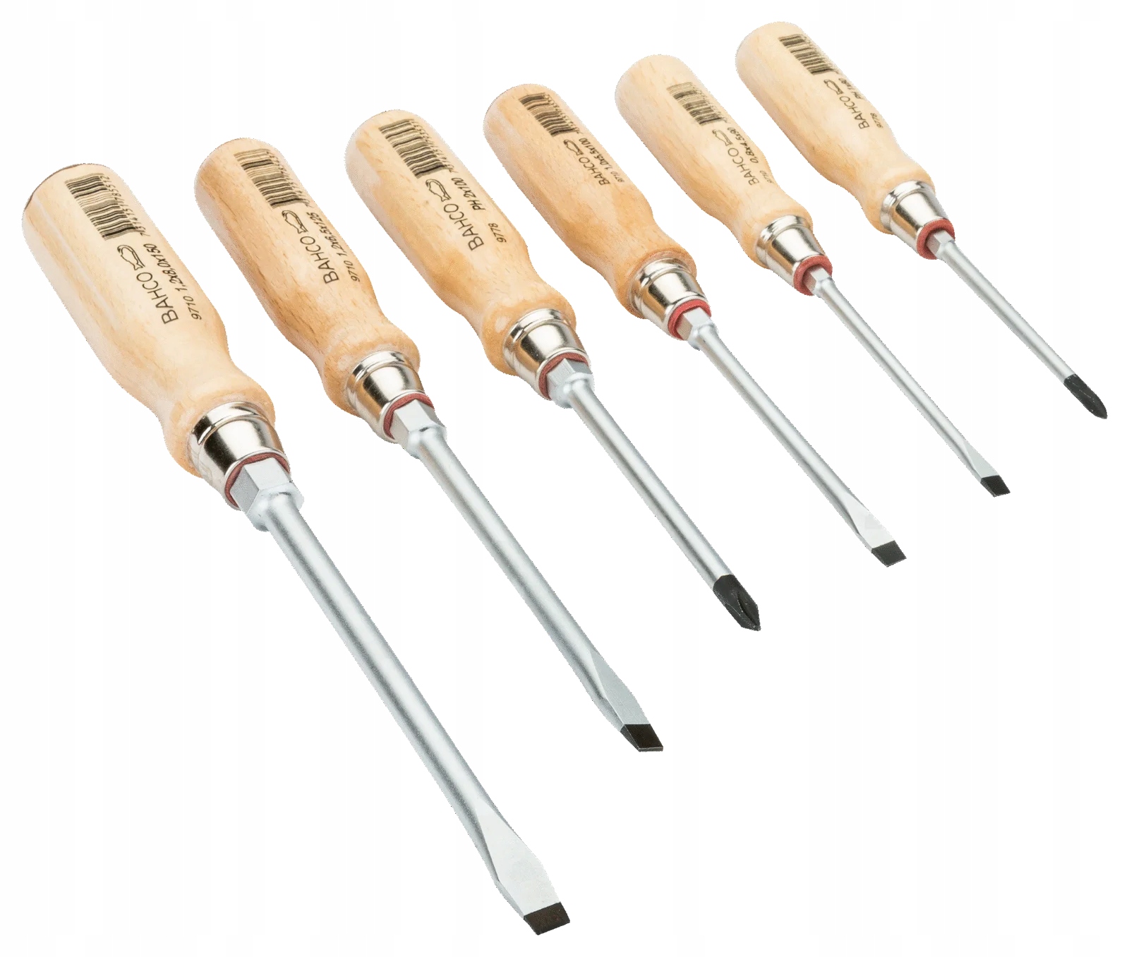 Zestaw wkrętaków 6 sztuk, do śrub prostych i Phillipsa BAHCO