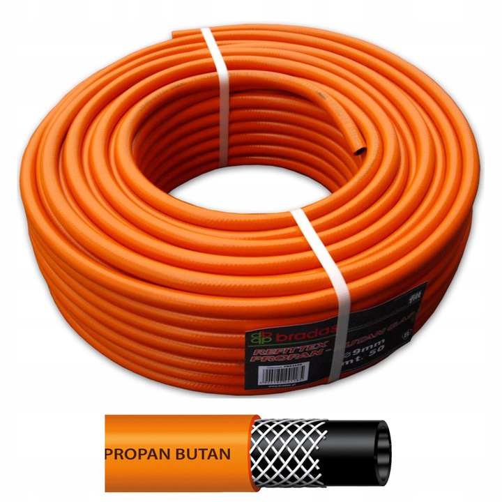 

Wąż Do Gazu Propan Butan 9mm 3-WARSTWOWY 1m