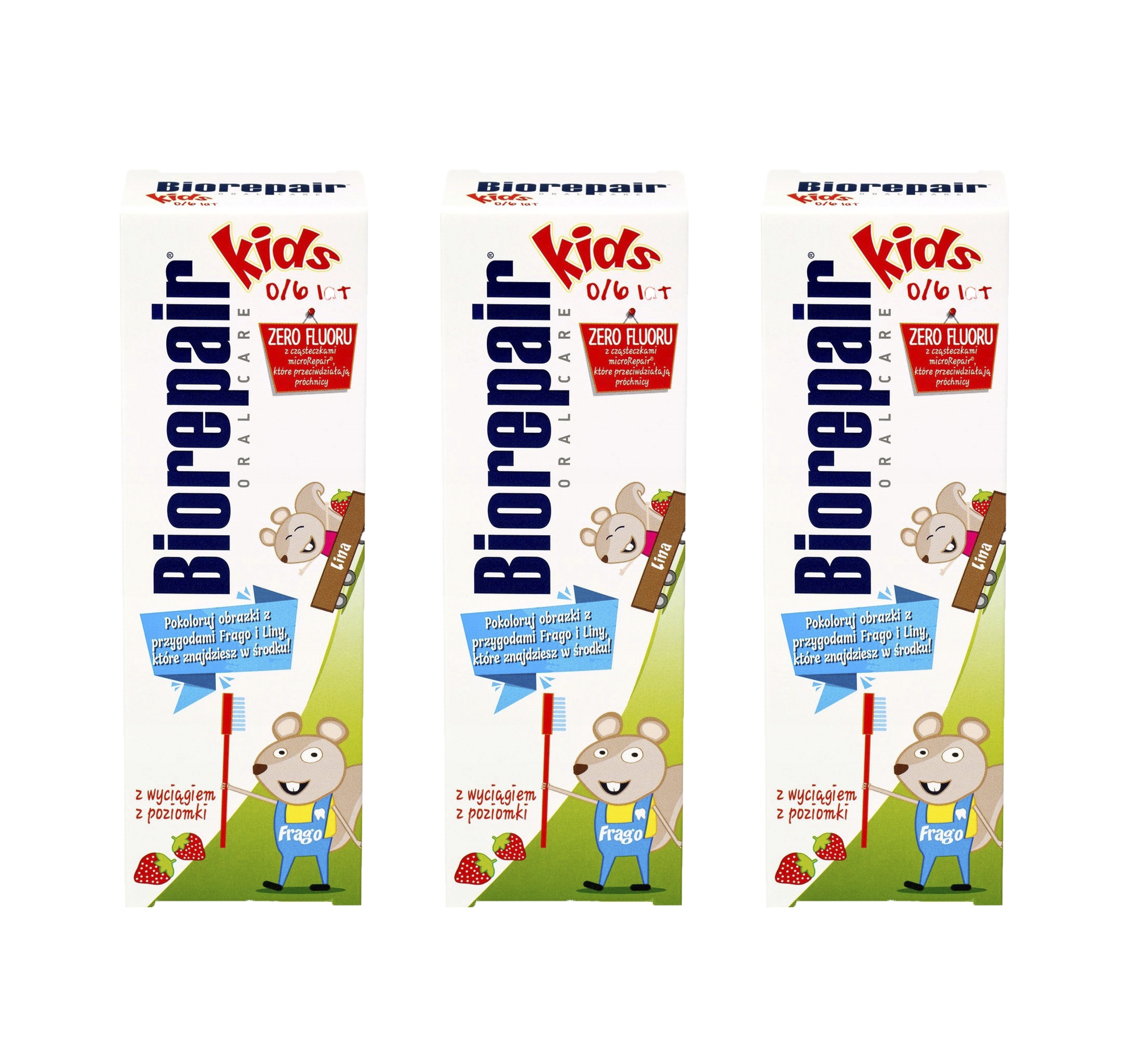 

Zestaw Biorepair Oral Care Pasta Poziomka 3 x 50ml