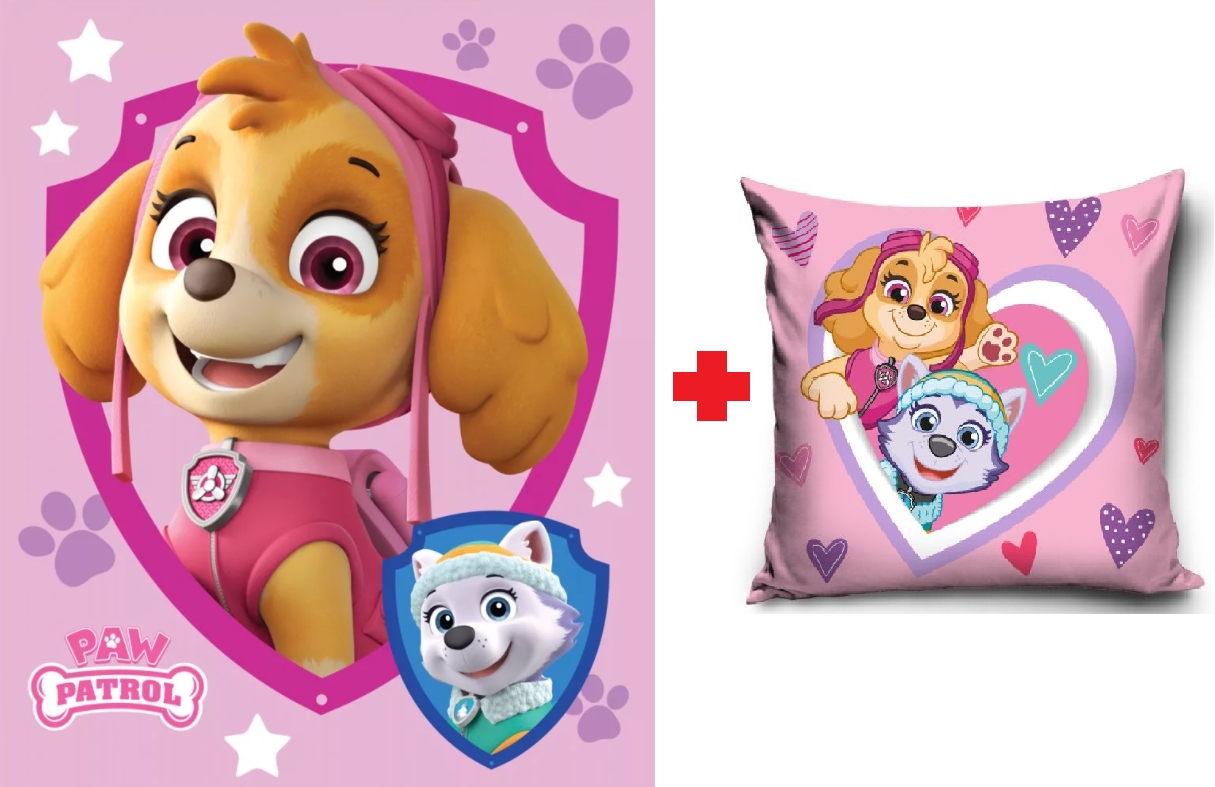 

kocyk koc polarowy poduszka Psi Patrol Skye