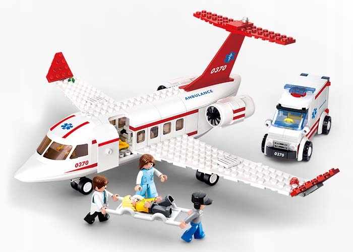 KLOCKI SLUBAN CITY SAMOLOT RATUNKOWY AWIONETKA KARETKA POGOTOWIE AUTKO 335