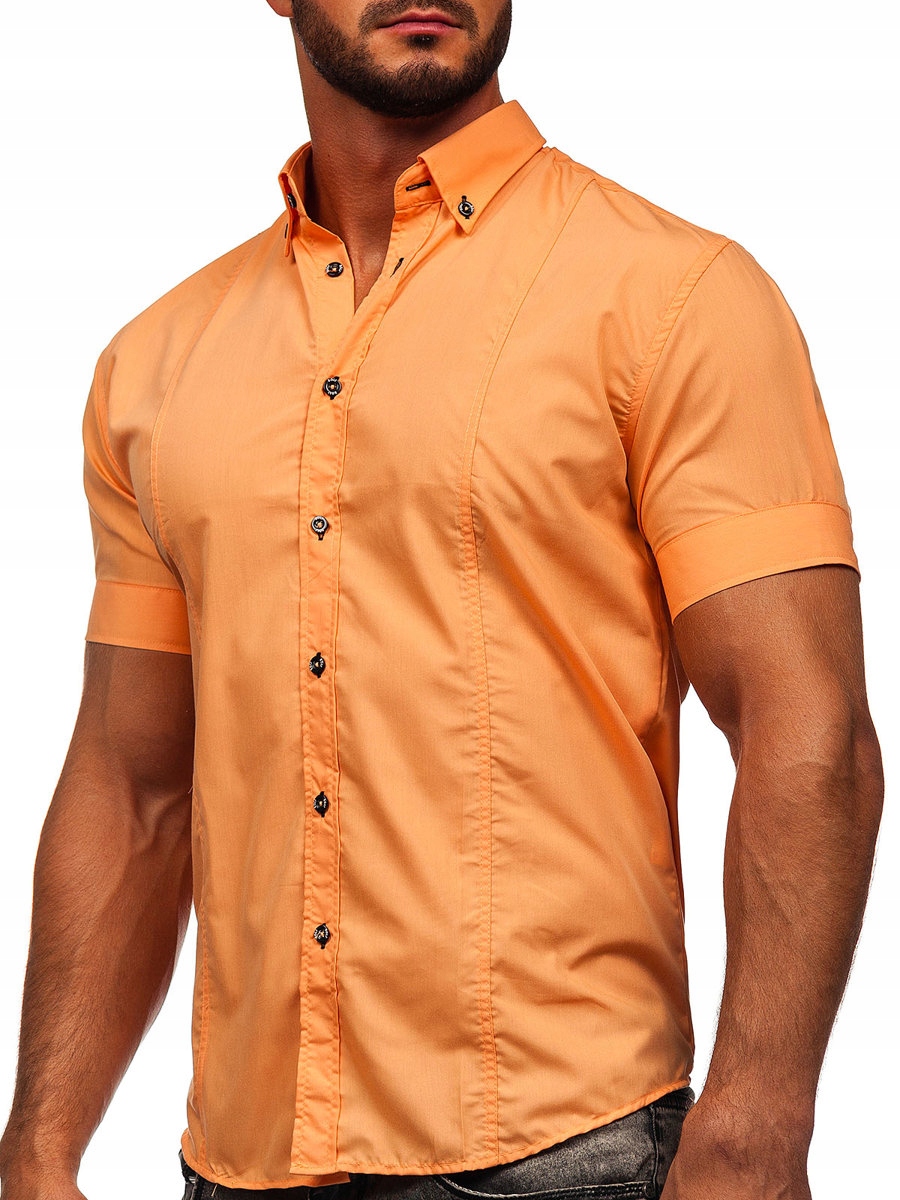 

Koszula Krótki Rękaw Pomarańczowa 5528 ROZMIAR_2XL
