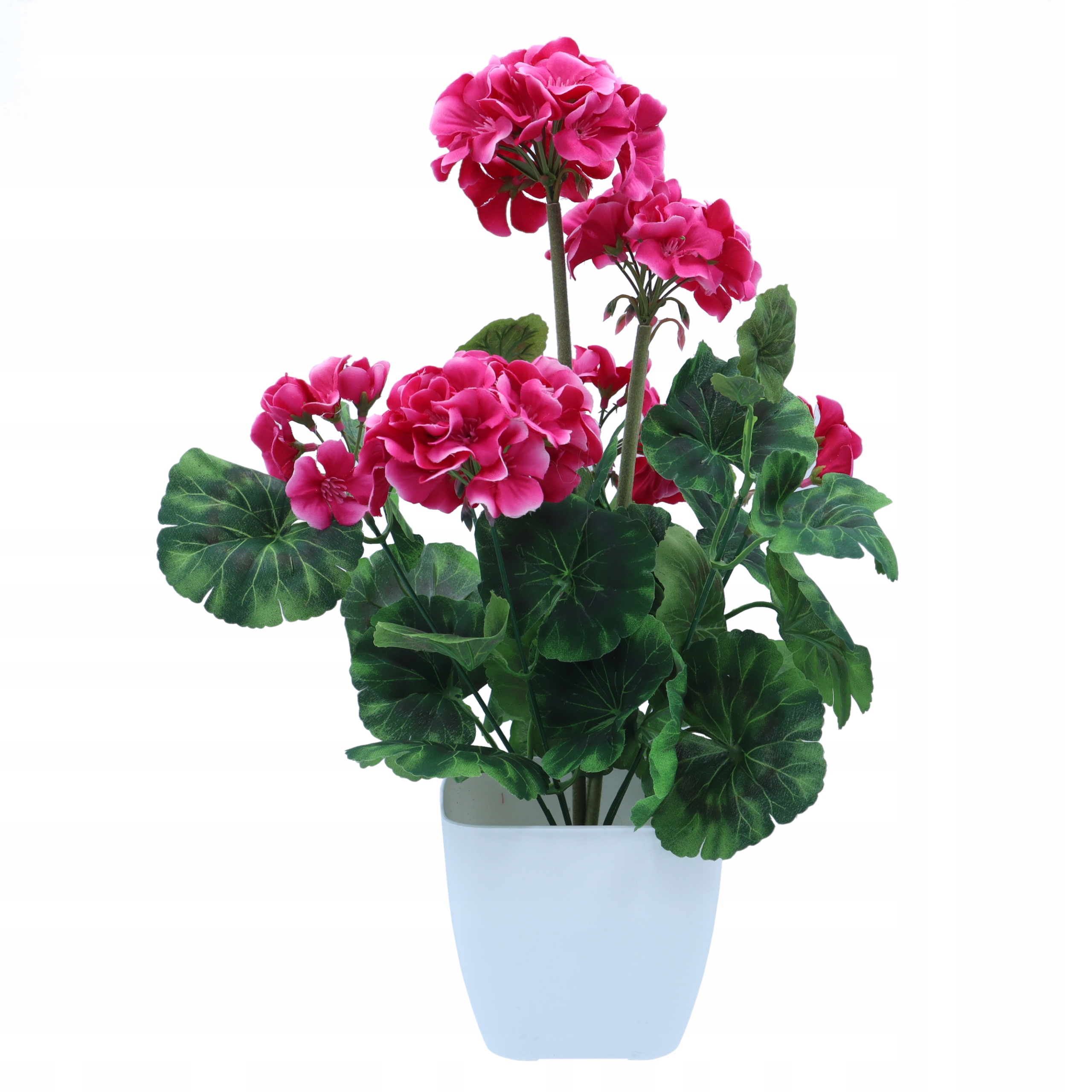 

Pelargonia w doniczce sztuczna roślina Malinowy