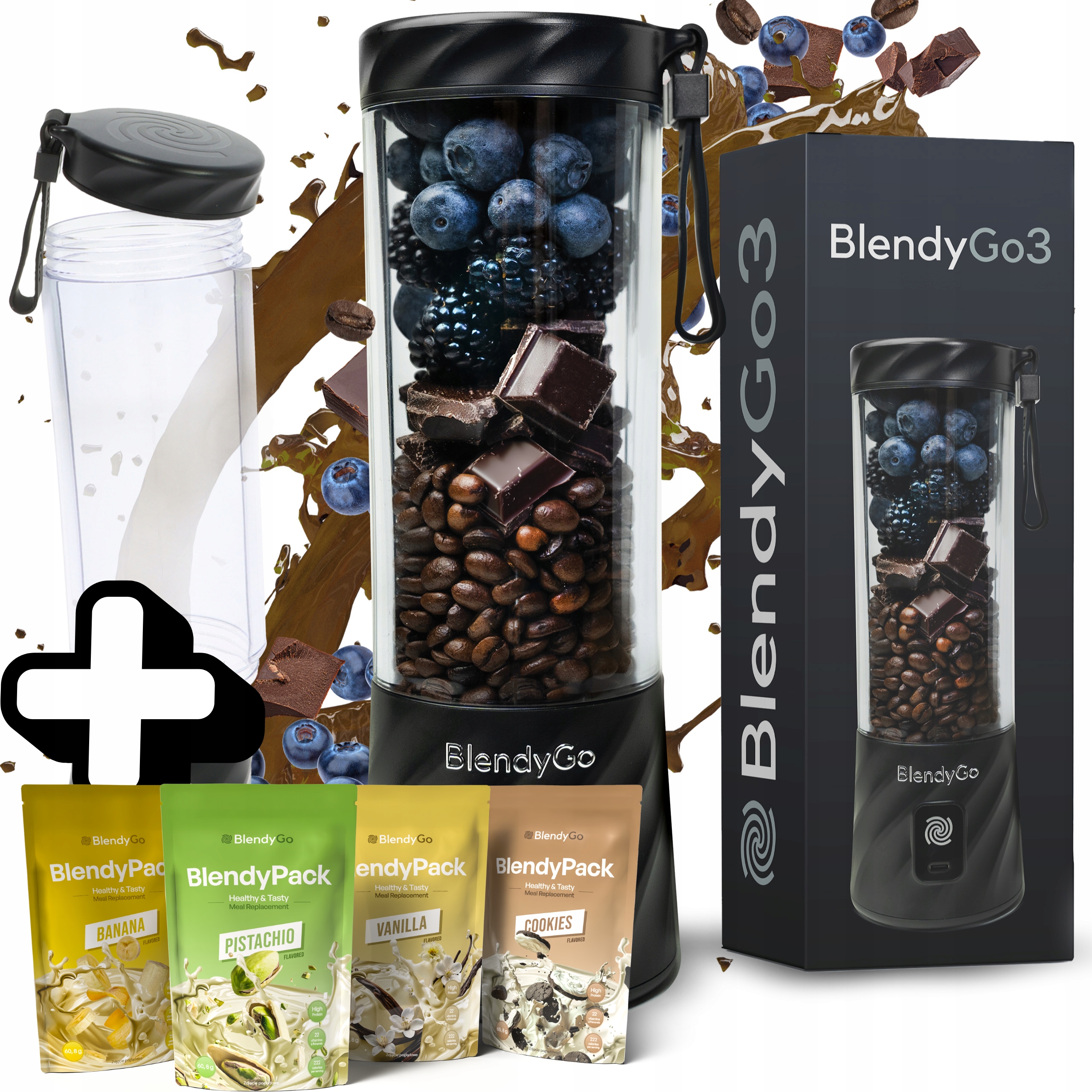 BlendyPack 16 vrecúšok Originálny mixér BlendyGo 3 Bezdrôtový Usb