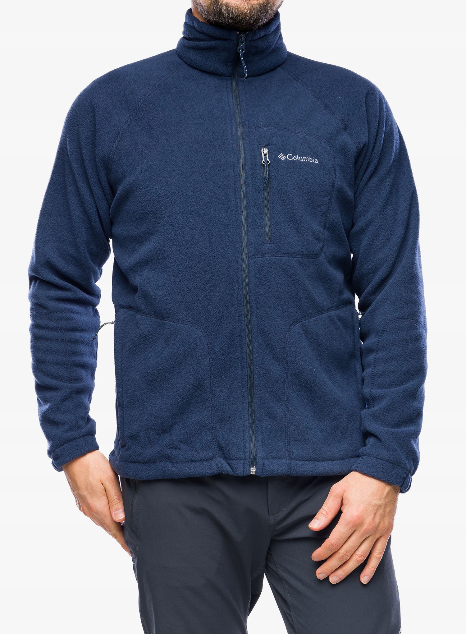 Flísová mikina Fleecová Mikina Fast Trek II Columbia Zip tmavě modrá velikost S