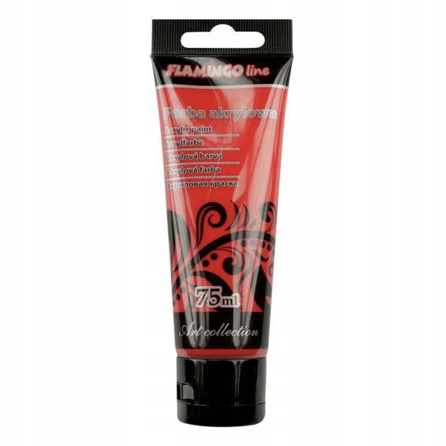 

Farba akrylowa czerwona tubie tubka 75ml Flamingo