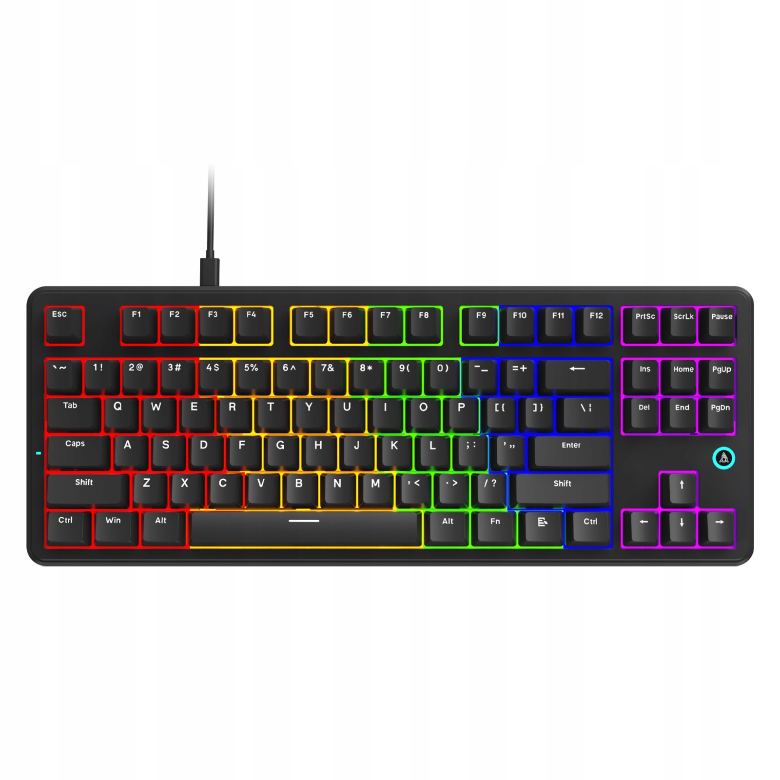 Ajazz 87 kláves Tkl rozložení drátová herní mechanická klávesnice červený spínač AK870 V2