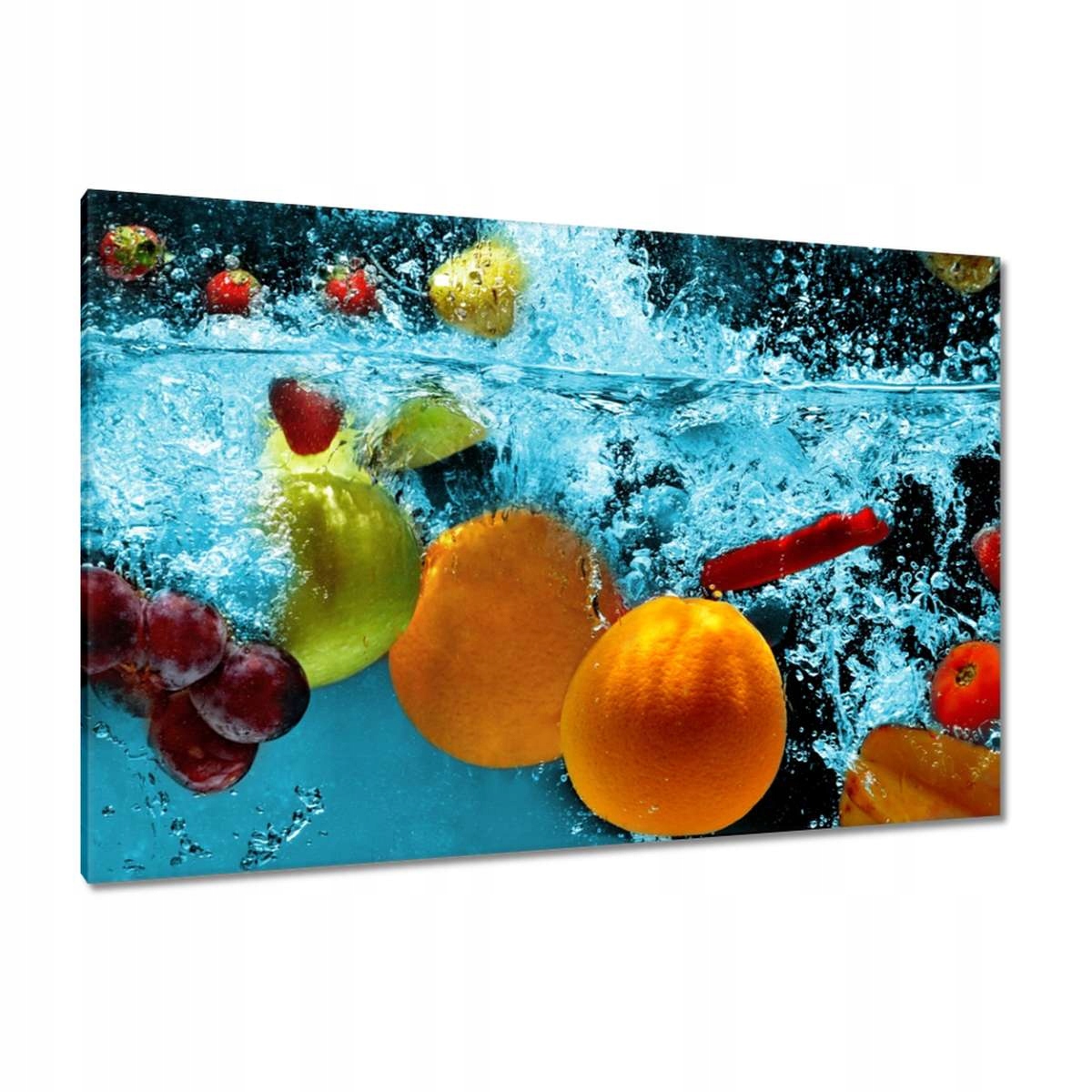 Obrazy 120x80 Modrý štěkot s ovocem