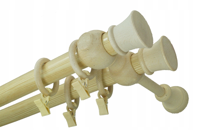 

Karnisz drewniany fi 28 sosna podwójny 2,0 m 200cm