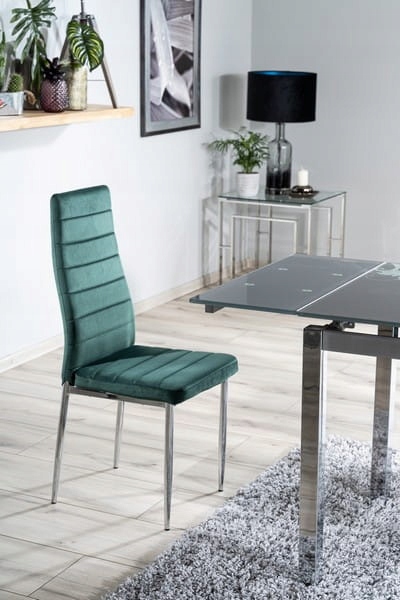 STÓŁ SZKLANY NOWOCZESNY GD-017 CZARNY SIGNAL Głębokość mebla 74 cm