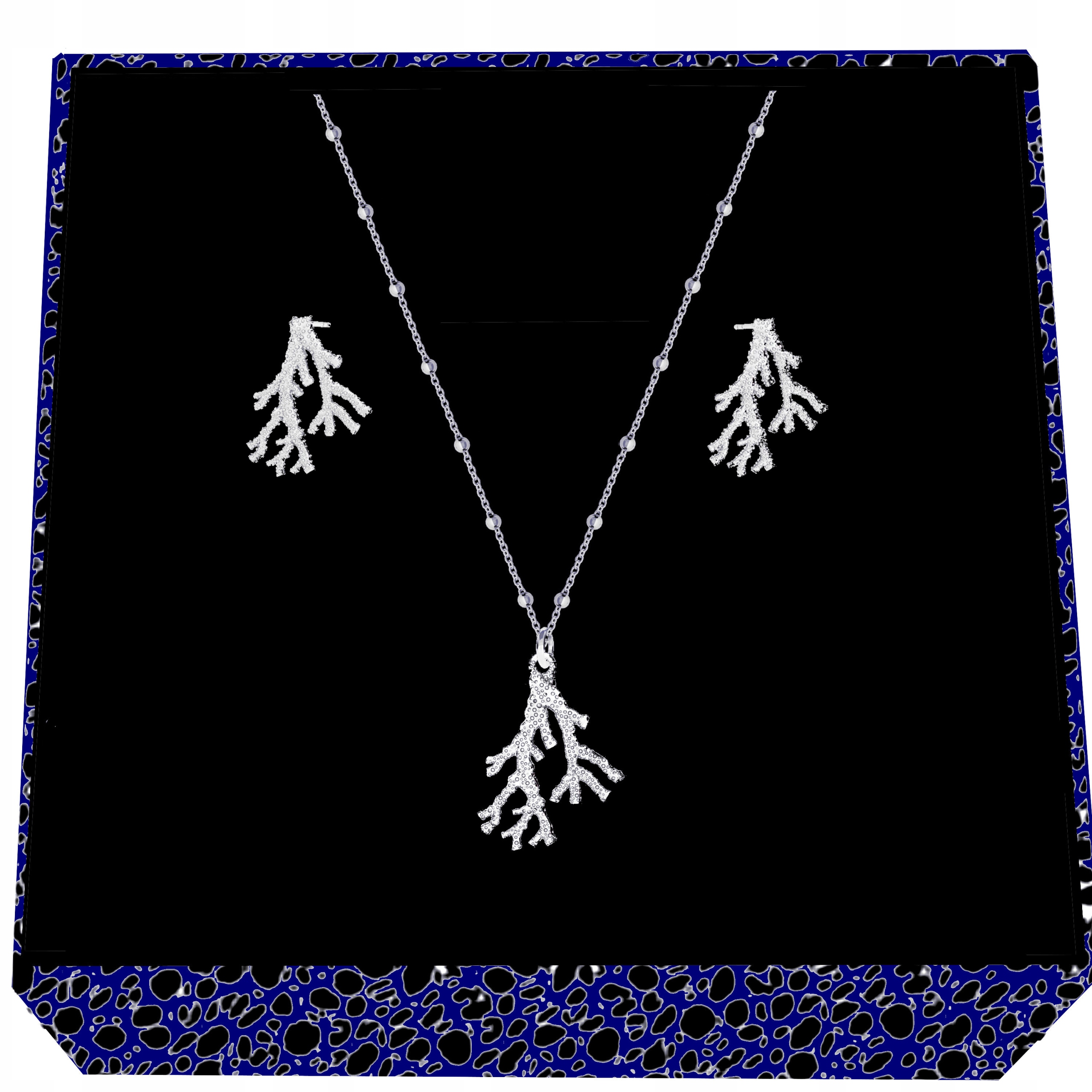 Korálovník korálový stříbrný kuličkový komplet stříbro 925