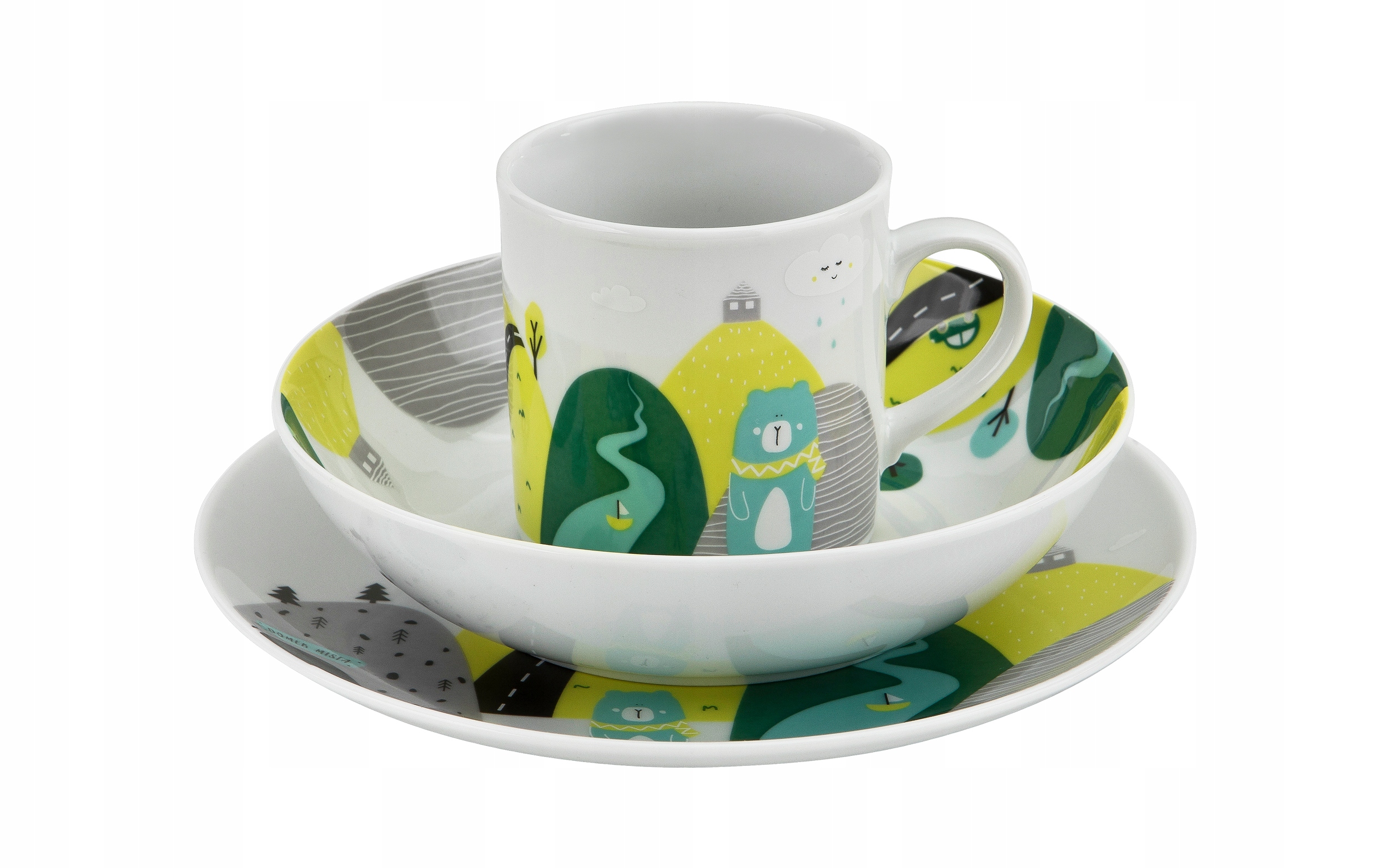 LUBIANA ZESTAW DLA DZIECKA PORCELANA1/3 domek misi