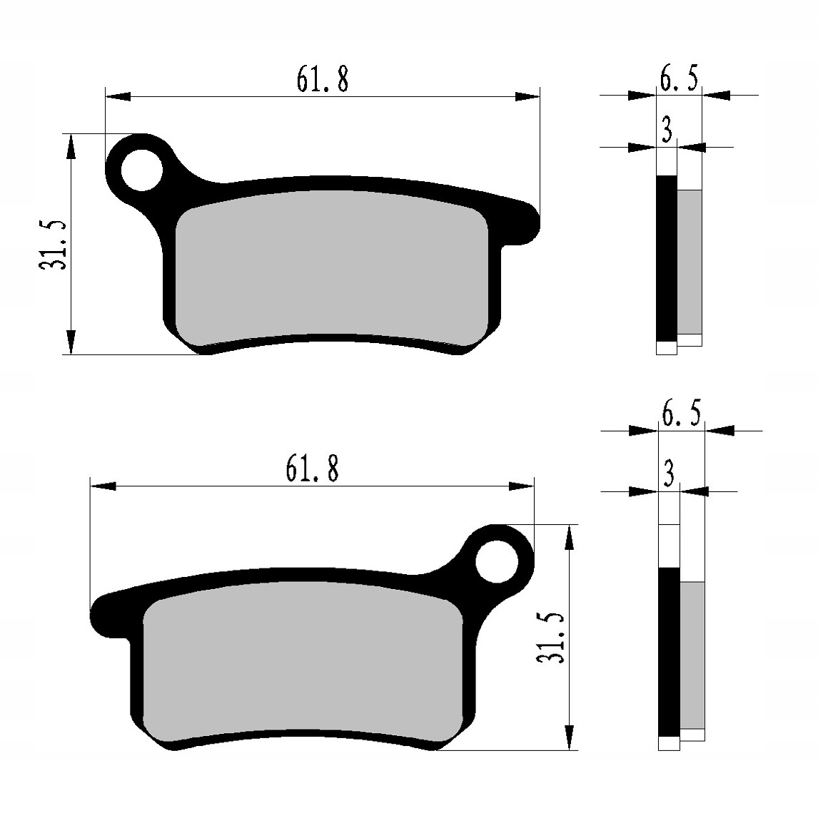 KLOCKI HAMULCOWE PRZÓD TYŁ KTM SX 65 02- 85 03-11 Producent Nistal