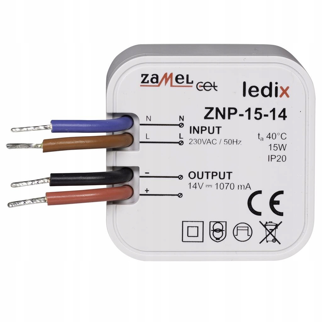 Ledix – napájecí zdroj 15W 14V DC – ZNP-15-14