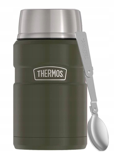 Termos na jídlo s lžící Thermos Stainless King 0,71 l – tmavě zelený