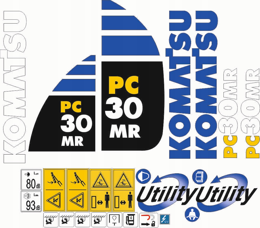 Komatsu PC 30 Mr наклейки наклейка