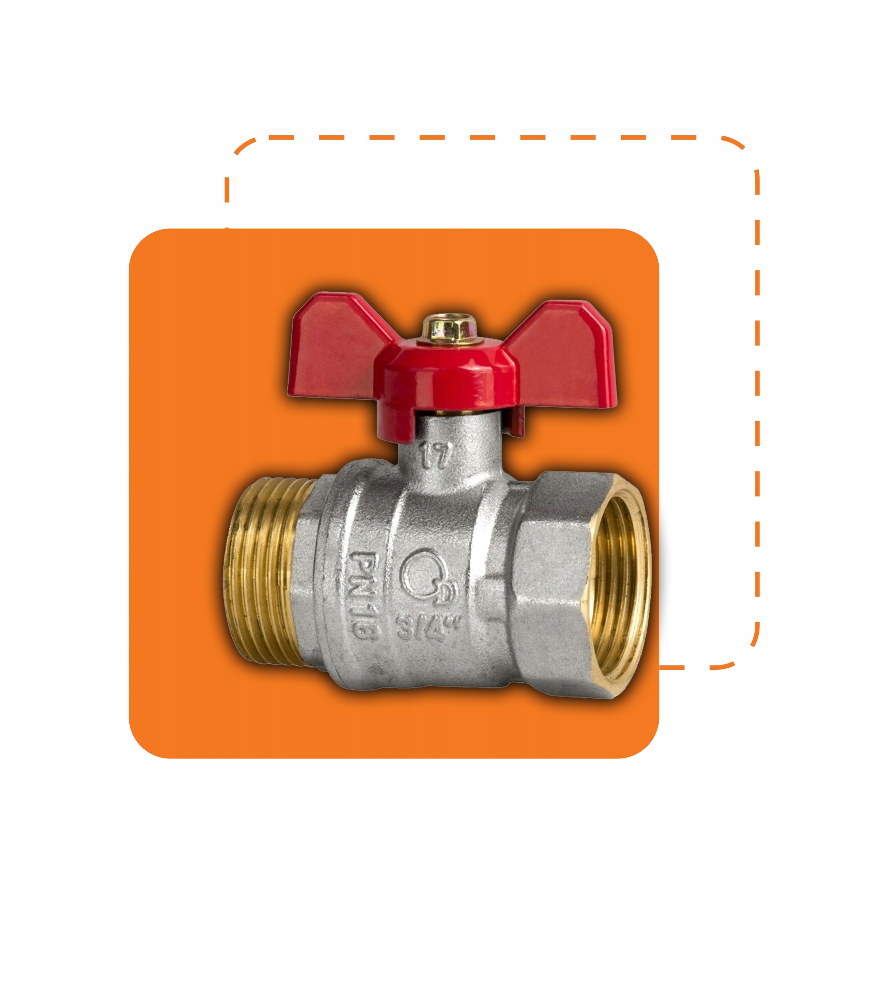 ZAWÓR KULOWY 1/2" GW GZ DN 15 DŁAWIK MOTYLEK MOSIĘŻNY KUREK DIAMOND Rodzaj kulowy