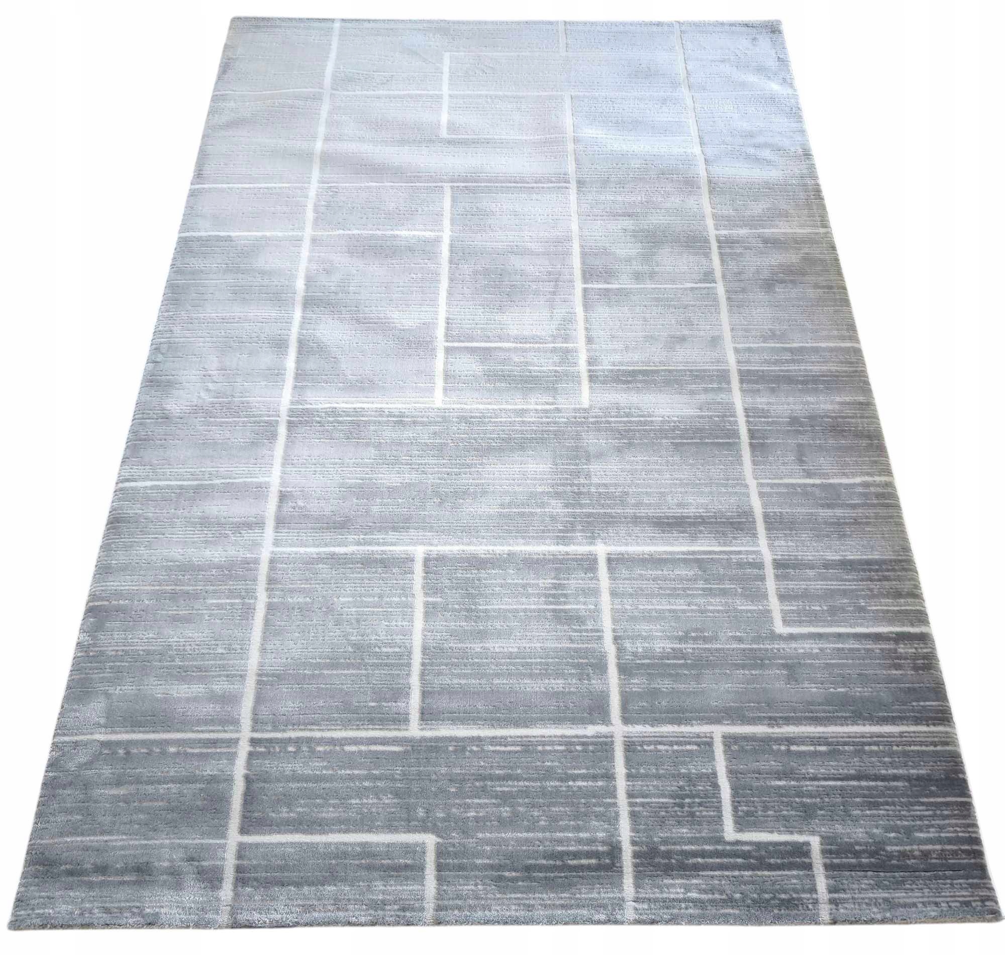 Koberec do obývačky 160 x 230 cm, loftový vzor s plyšovými štetinami, kvalita