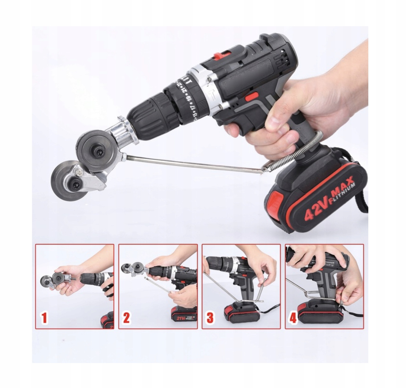 PRZYSTAWKA DO CIĘCIA BLACHY NA WIERTARKE NOZYCE Marka inna