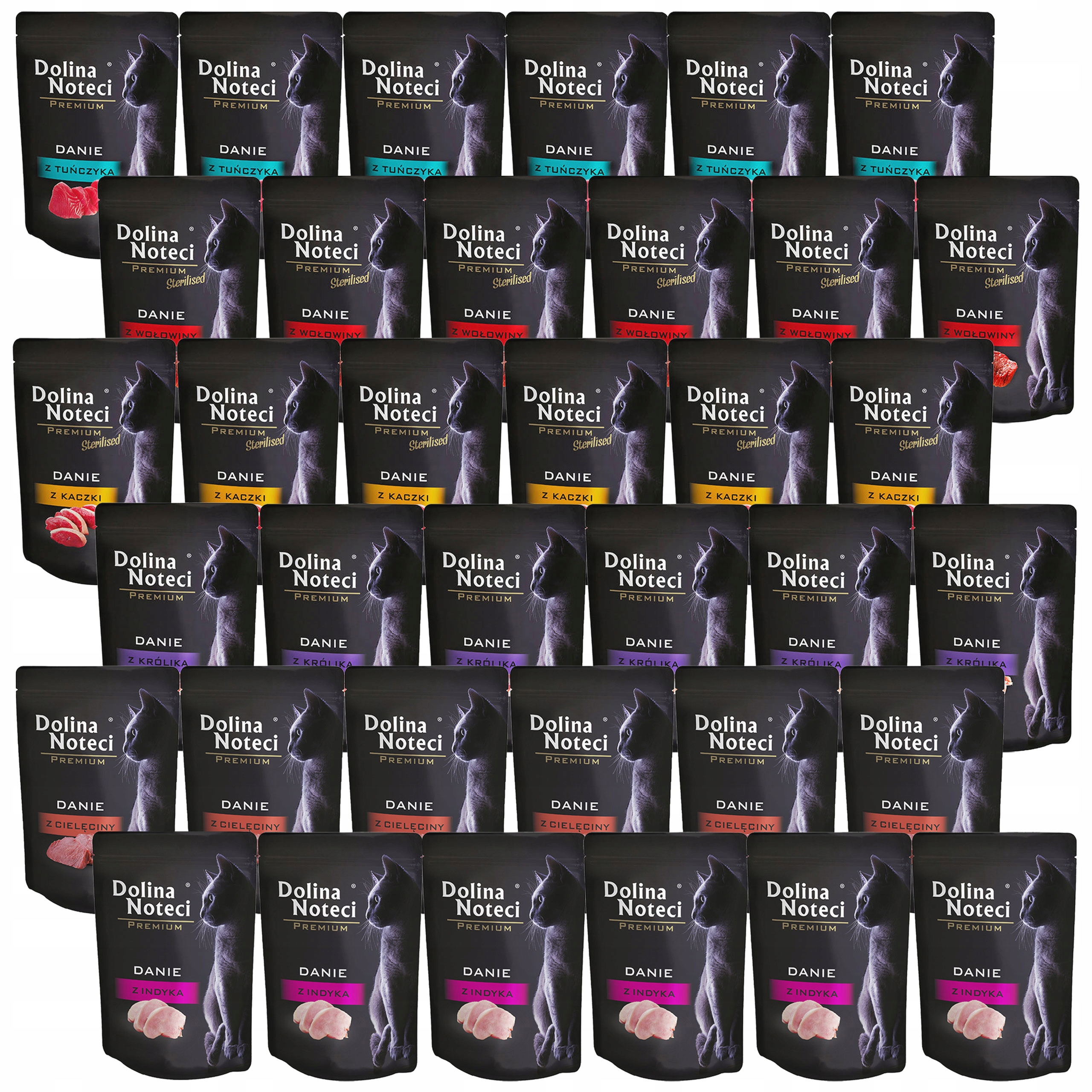 Levně Dolina Noteci Premium Jídlo mokré krmivo pro kočky mix chutí 36 x 85 g