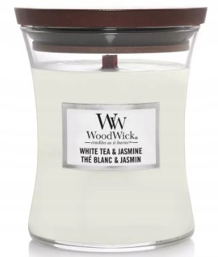 

White Teak WoodWick średnia świeca