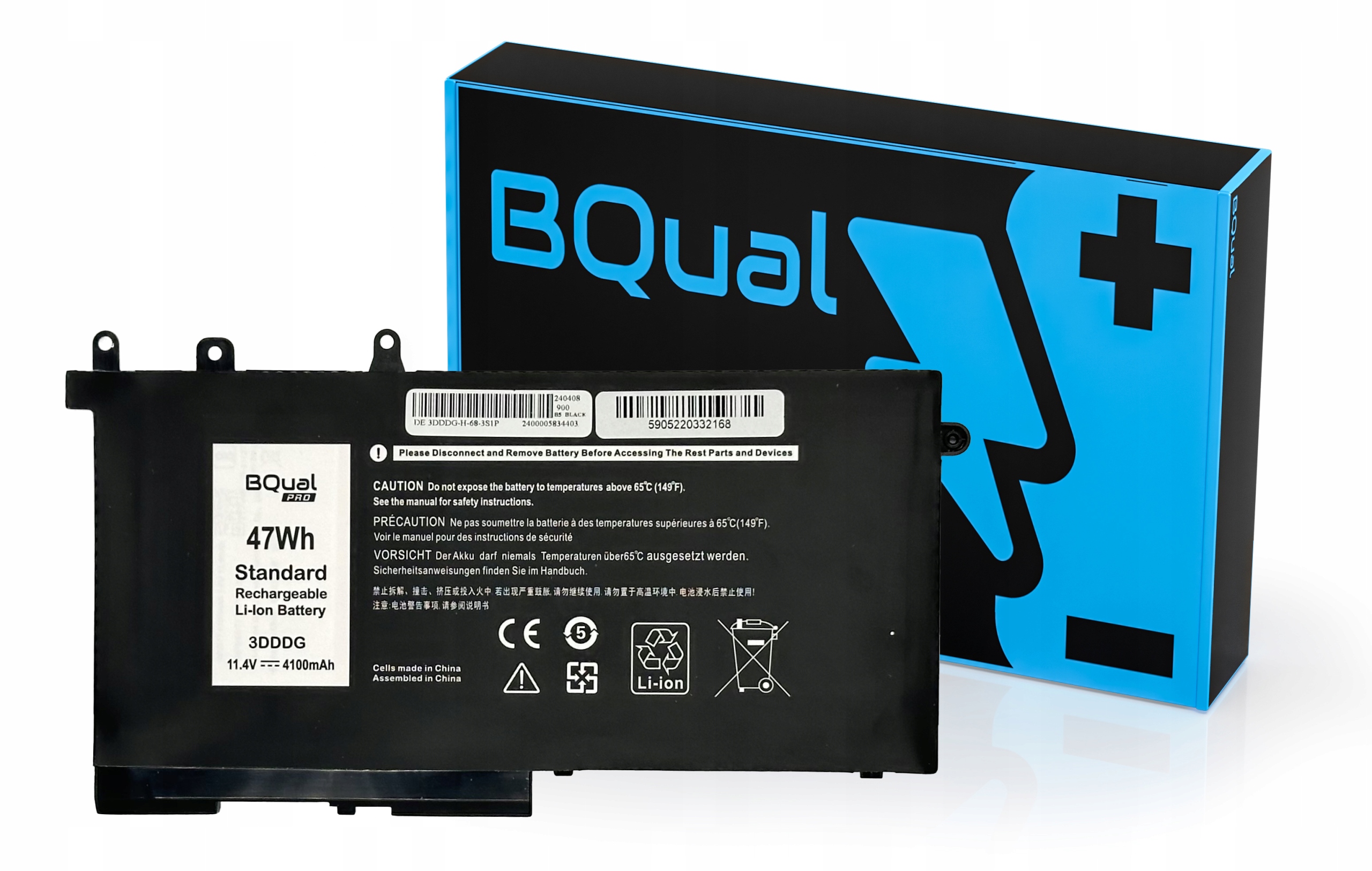 Bateria BQual 3DDDG do Dell Latitude 5280 5290 5480 5490 5495 5580 5590