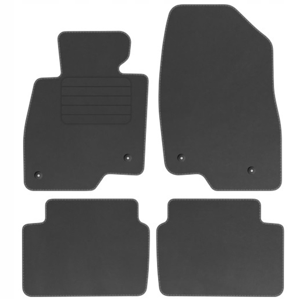 КОМПЛЕКТ выделенные коврики ВЕЛЮР ГРАФИТ + крепление