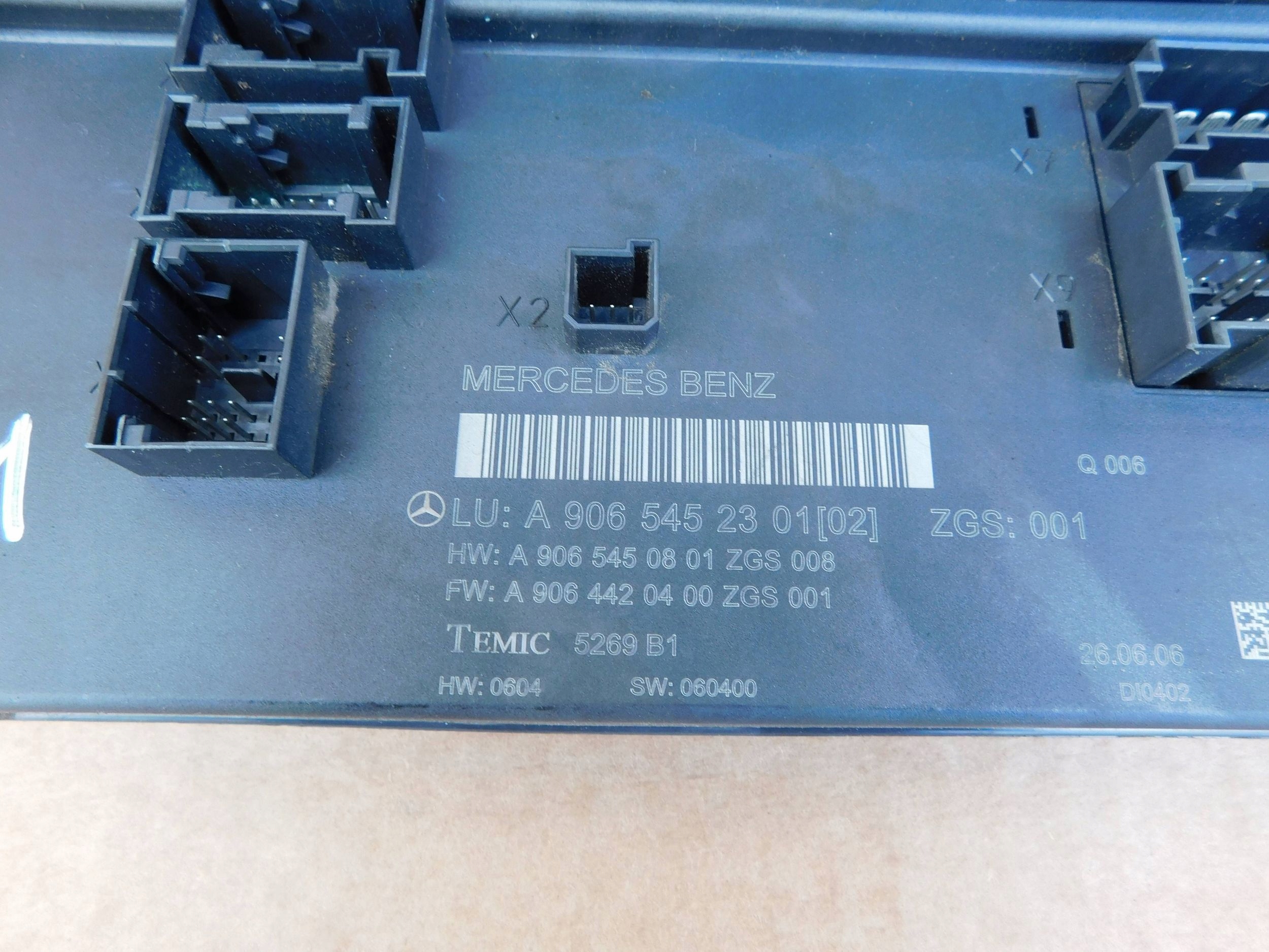 A9065452301 Sprinter 906 VW Crafter modulo SAM kaseta BSI fusibili OEM