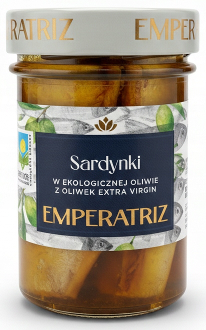 Evropské Sardinky V Bio Olivovém Oleji Extra Virgin 180 g (126 g)...