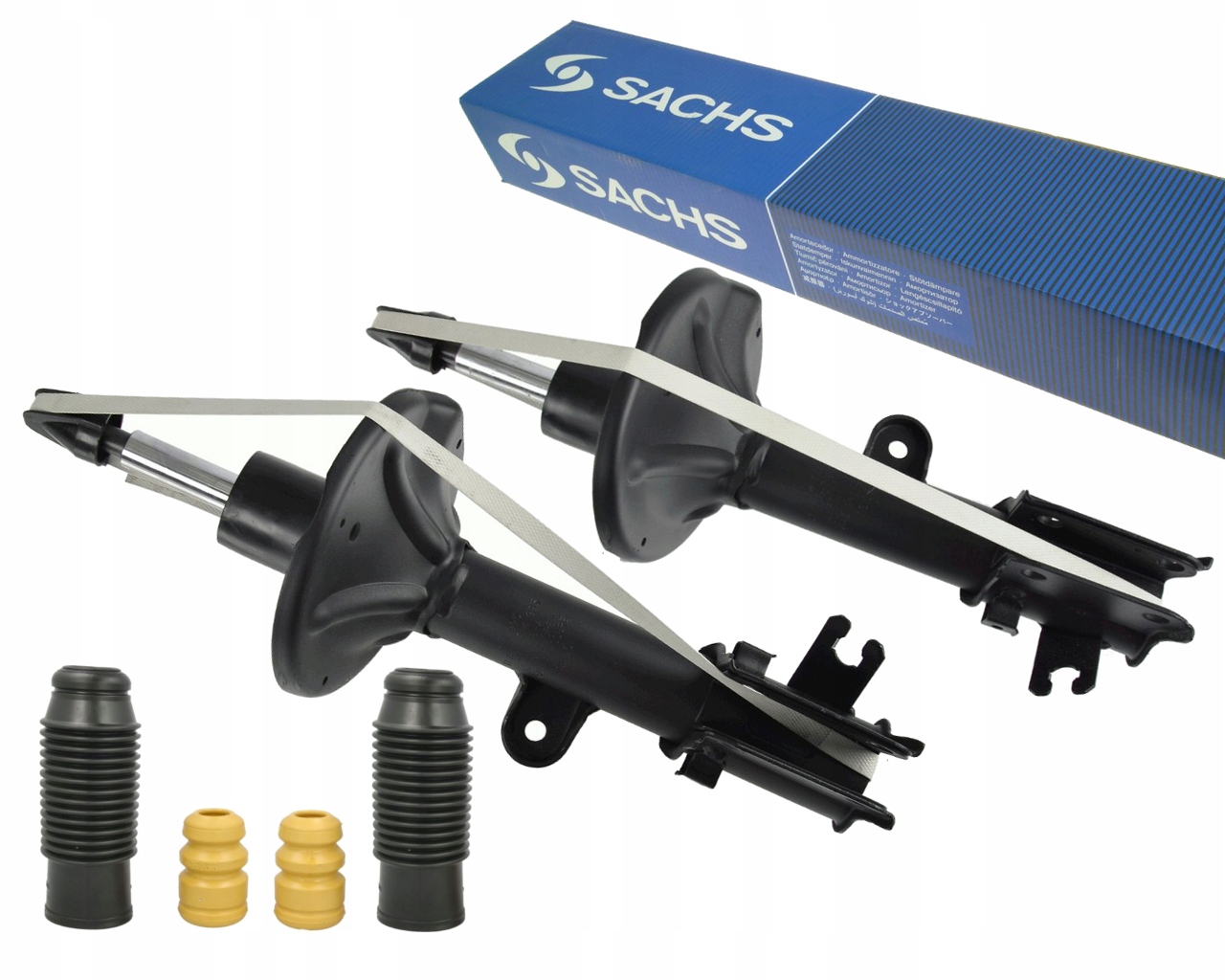 SACHS 2x AMORTYZATORY + OSŁONY I ODBOJE KIA SPORTAGE HYUNDAI TUCSON przód