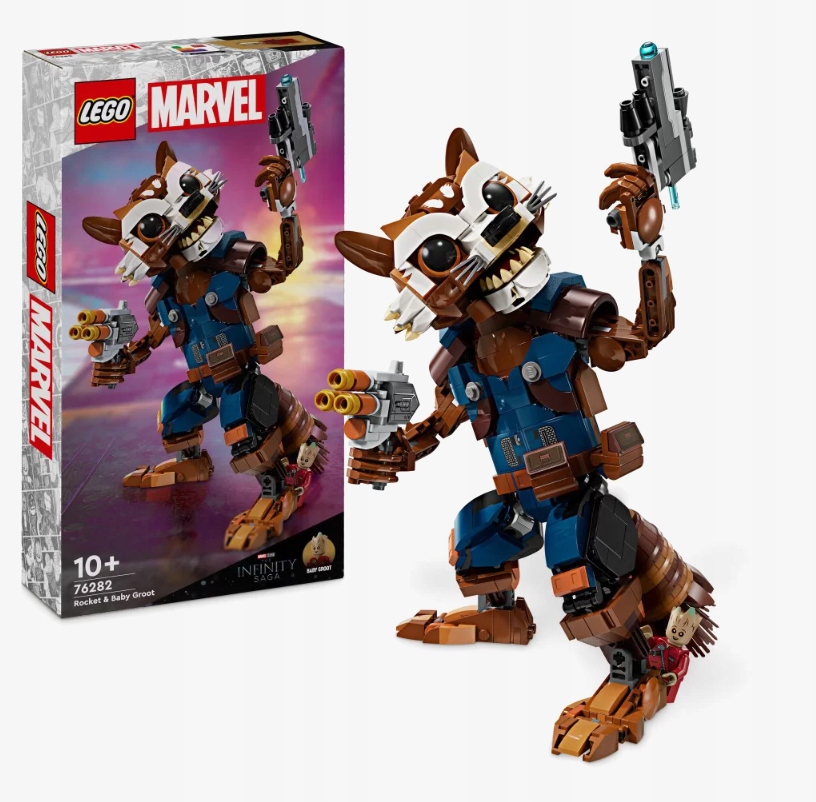 Lego Marvel Heros Figurka Rocket & Baby Groot 76282
