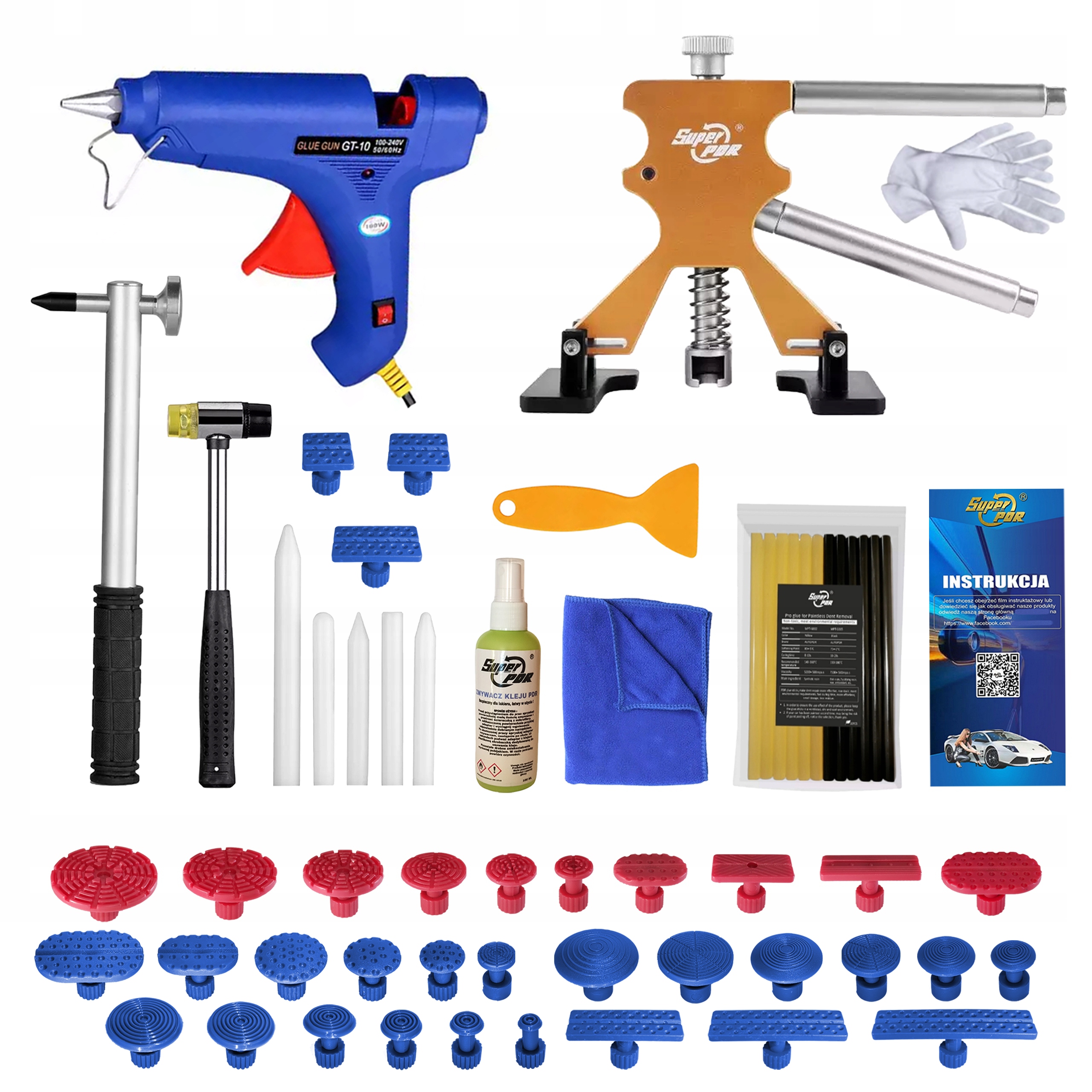 Sada na odstraňování promáčklin Puller Sada Pdr Odstraňování promáčklin po krupobití