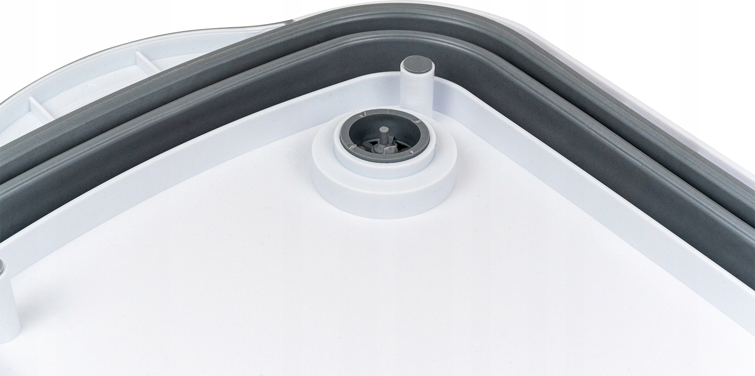 MISKA SILIKONOWA SKŁADANA NA PRANIE KOSZ DESKA Kolor biały odcienie szarości i srebra