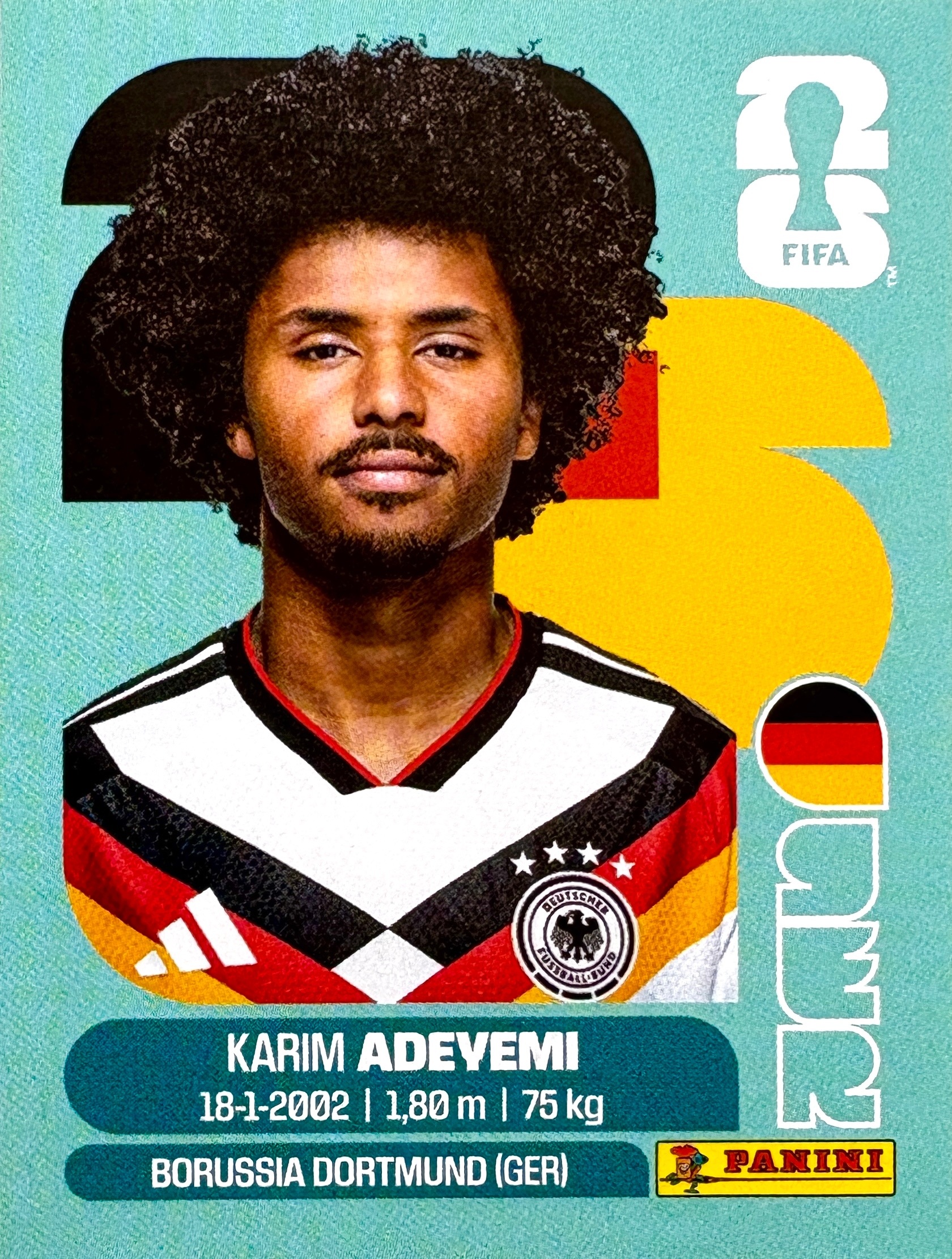 Naklejki Panini World Cup 2026 naklejka Ger 19 Karim Adeyemi Niemcy
