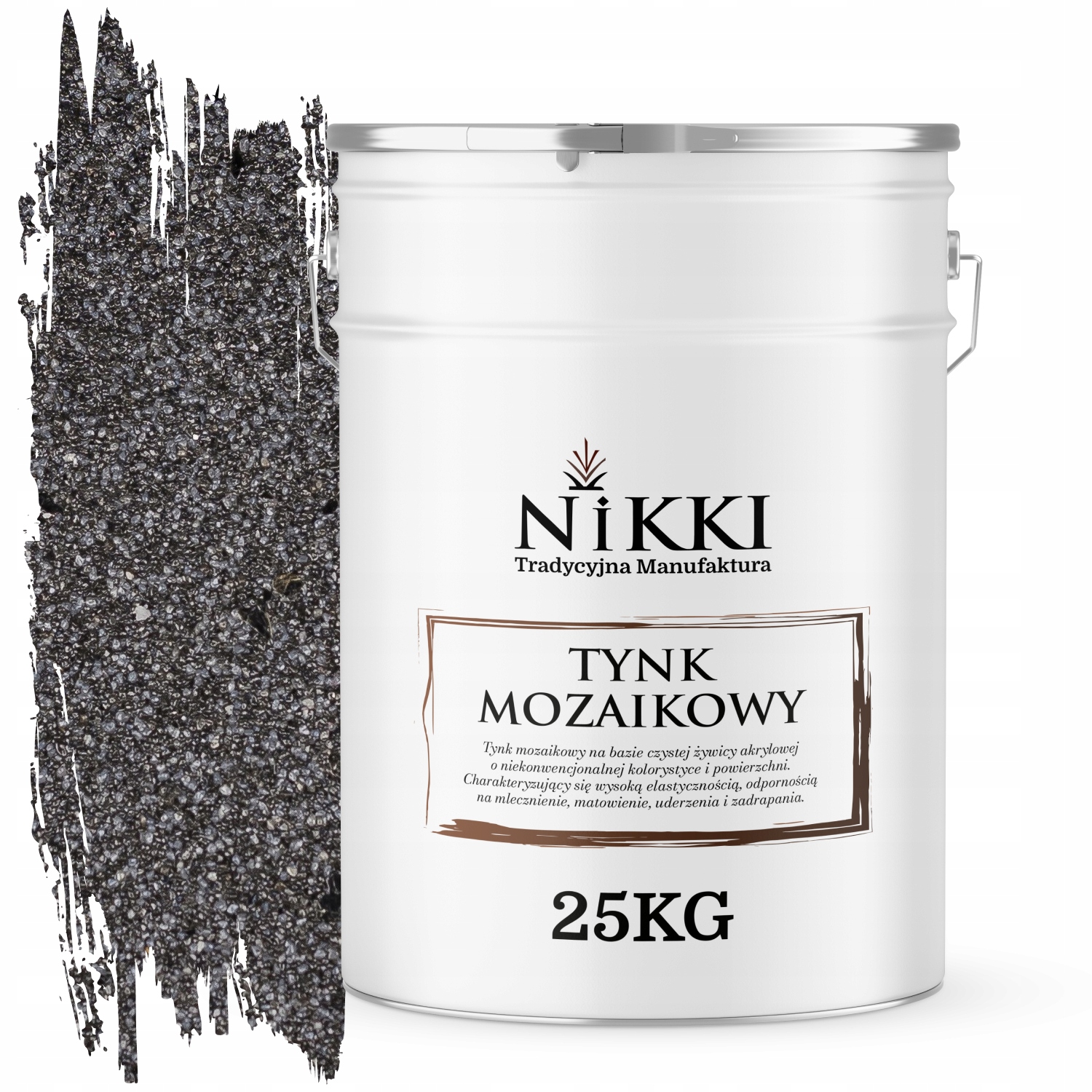 Mozaiková Omietka Živicová 25 Kg Vonkajšia Sivá Tmavo Čierna Sľuda