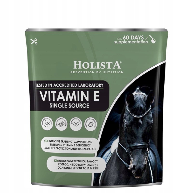 Holista Equine Witamina E 400g wsparcie mięśni, ukł.nerwowego dla koni
