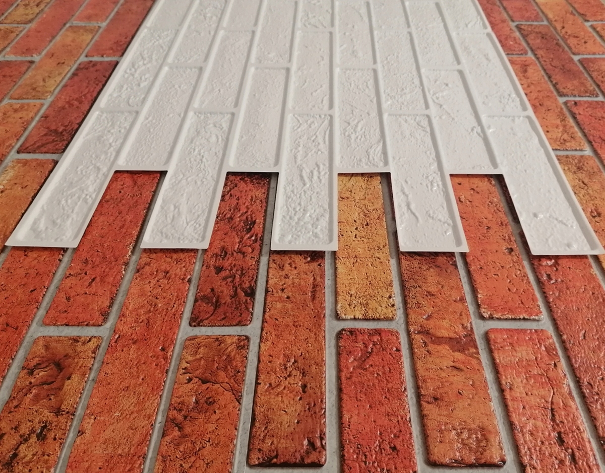 Panele Ścienne 3D PCV Retro Brick Cegła 10 szt. Jednostka sprzedaży sztuka