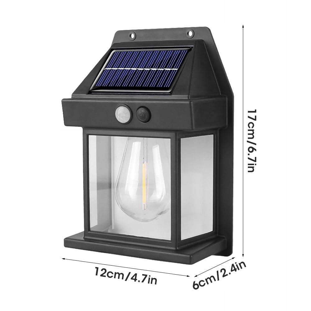 Lampa Solarna Ścienna Z Czujnikiem Ruchu IP65 Ogród Balkon 2 Szt SKIKHN — miniatura 2