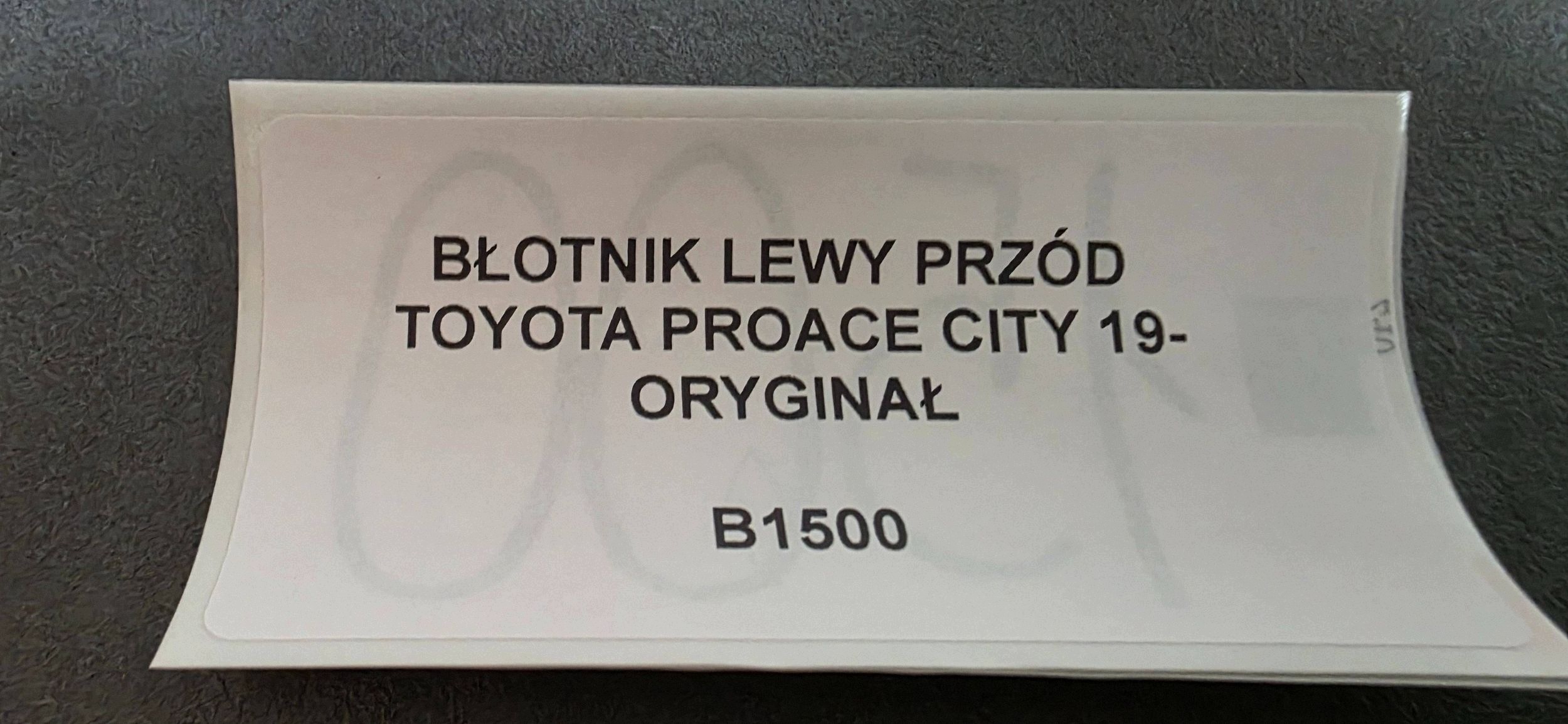 fender left front TOYOTA PROACE CITY 19- original