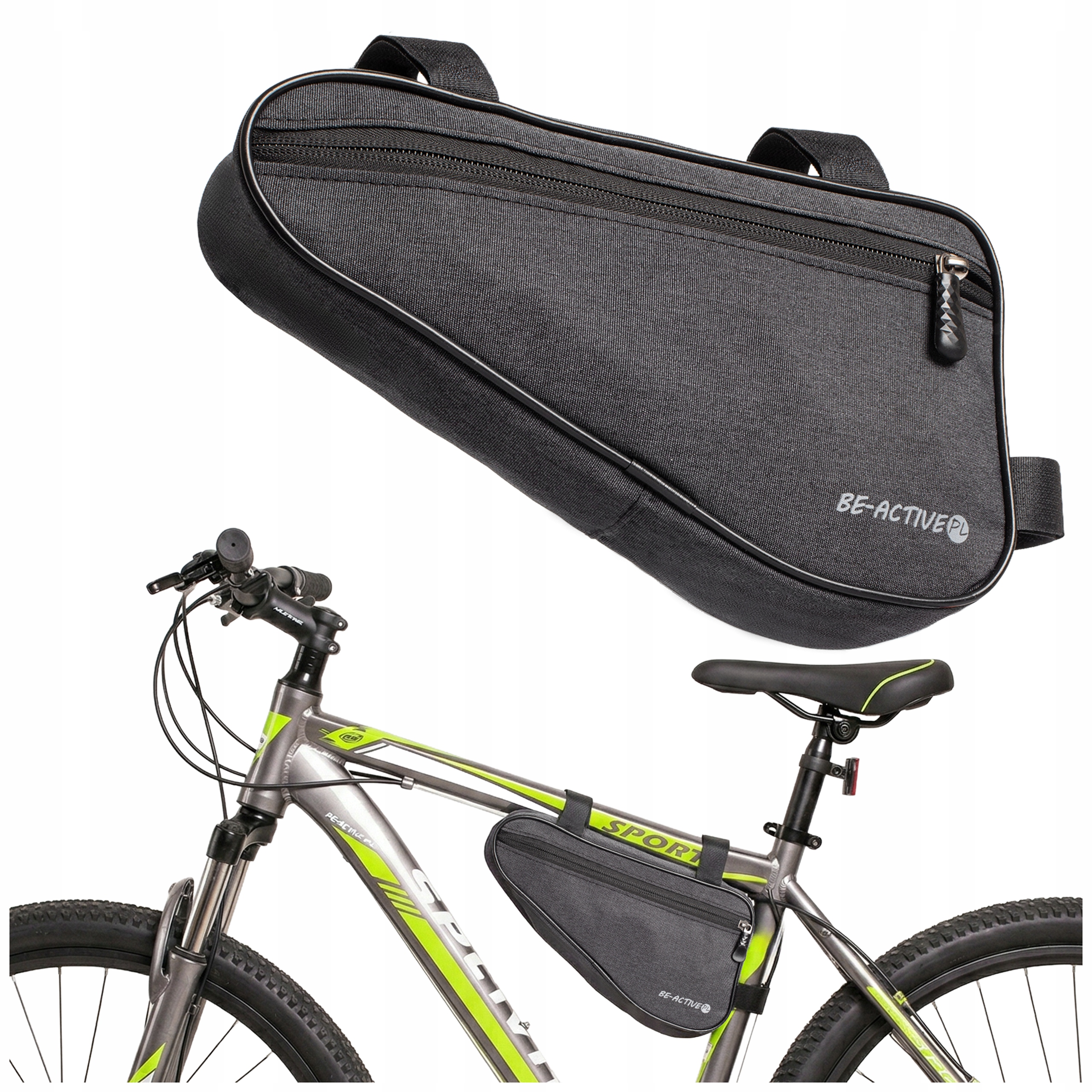 ВЕЛОСИПЕДНАЯ СУМКА ТРЕУГОЛЬНАЯ СУМКА ПОД РАМУ ДЛЯ ВЕЛОСИПЕДА ВОДОНЕПРОНИЦАЕМАЯ БОЛЬШАЯ СУМКА