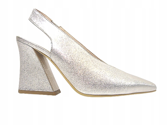 Metalická růžová, bez paty, kožené dámské podpatkové boty Sala 37 Ck