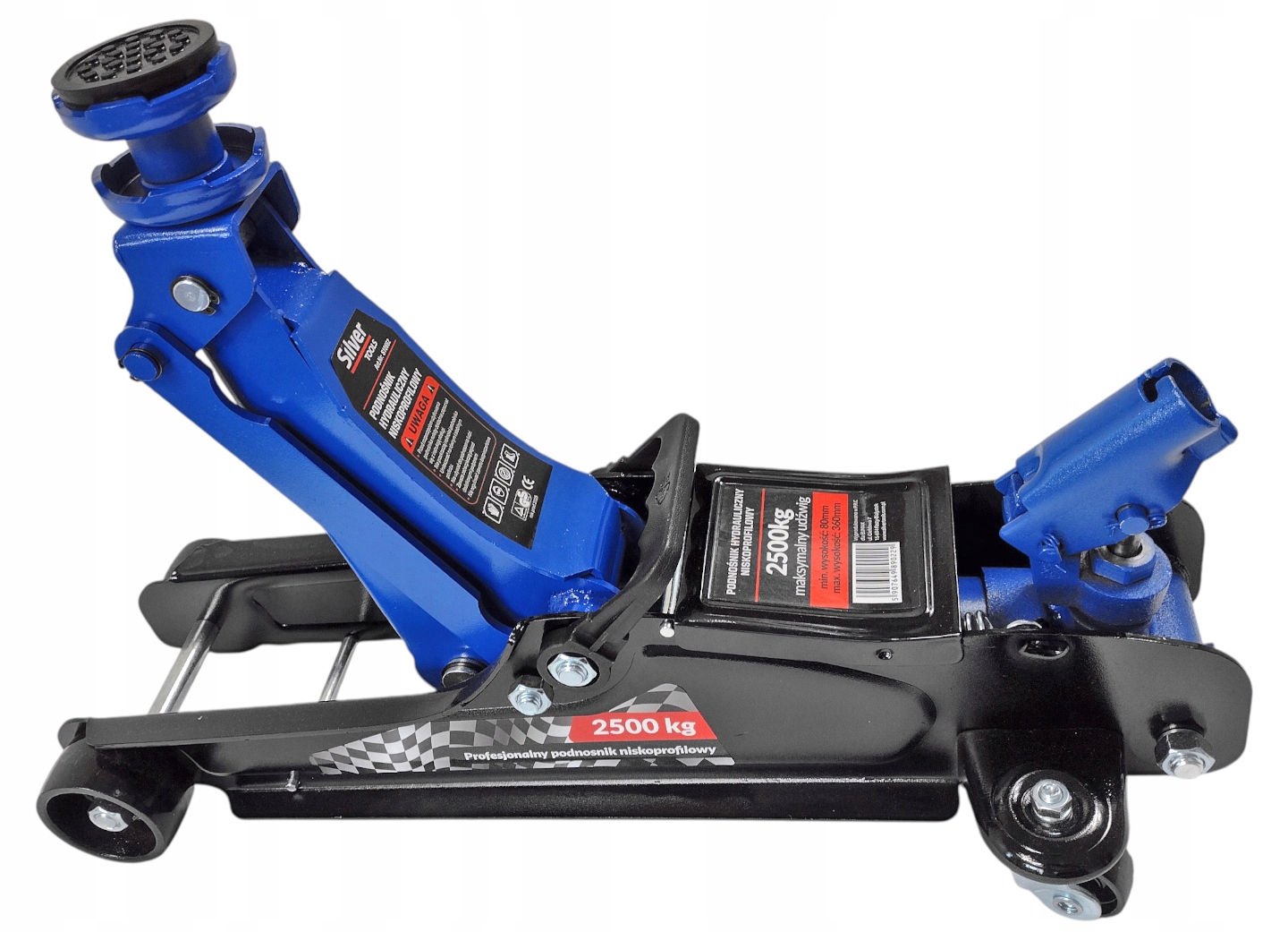 NÍZKOPROFILOVÝ ZVEDÁK FROG AUTOMOBILOVÝ ZVEDÁK S OTOČNOU RUKOJEŤÍ KUFR Maximální výška zdvihu 360 mm