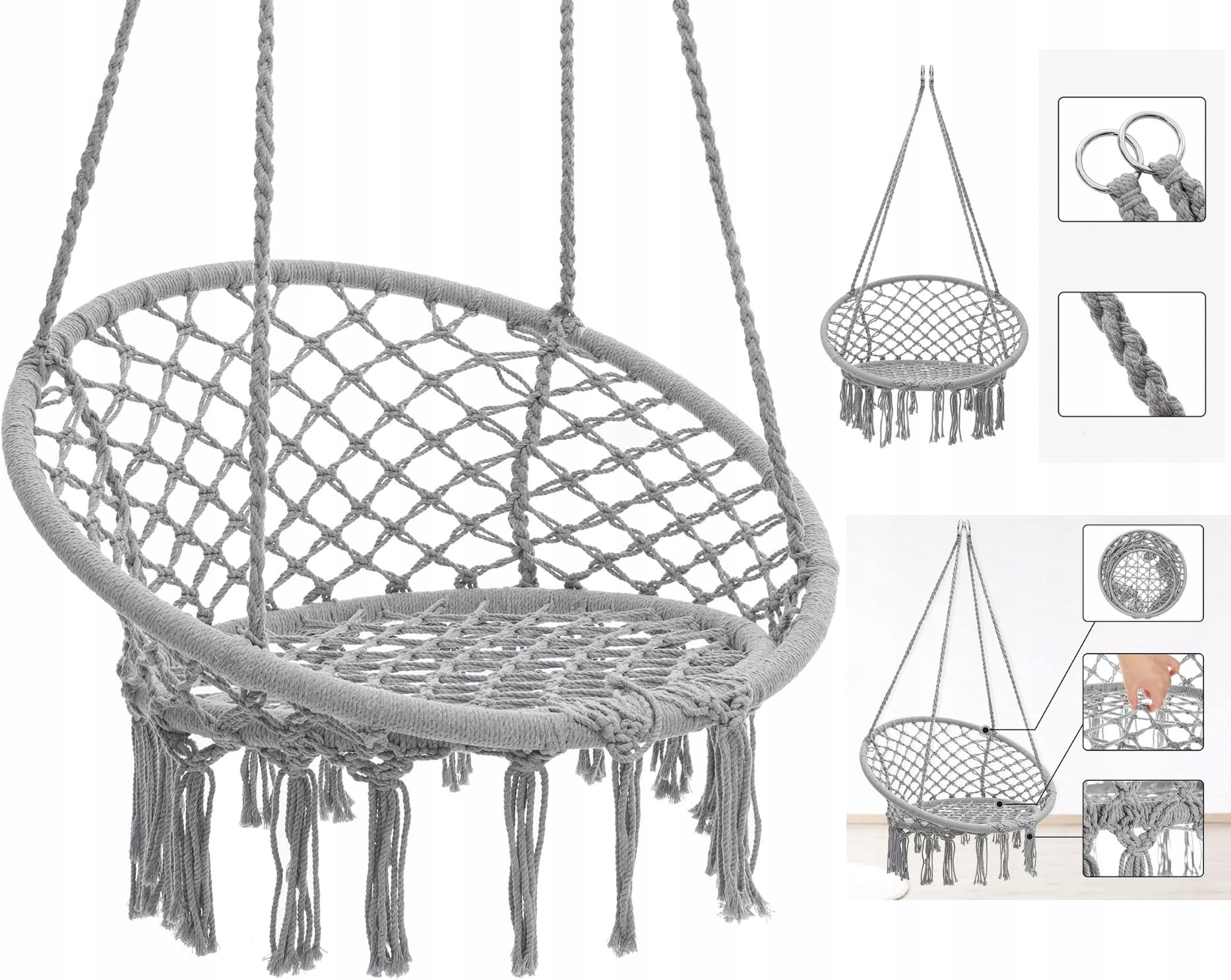 HUŚTAWKA OGRODOWA FOTEL WISZĄCY BOCIANIE GNIAZDO