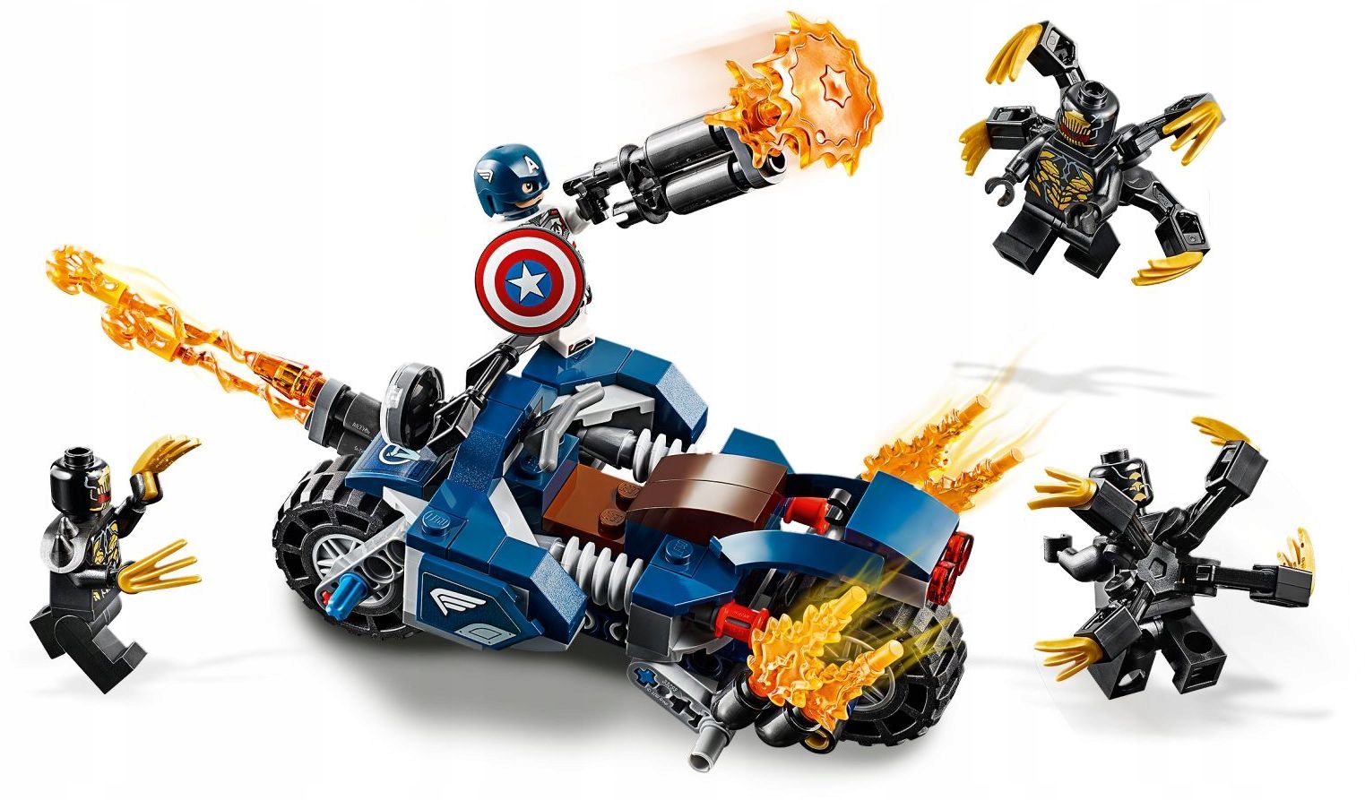 LEGO MARVEL 76123 Kapitan Ameryka: atak Outriderów Wiek dziecka 6 lat +